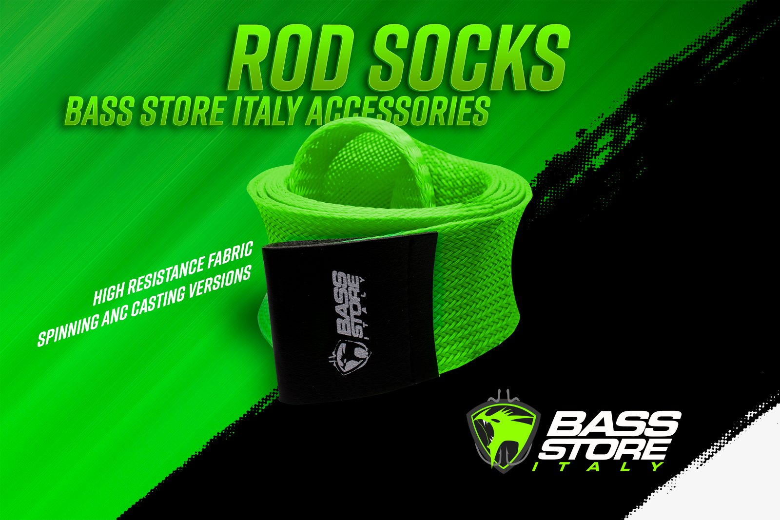 Bassstoreitaly Rod Sock fodero per canne da spinning e casting